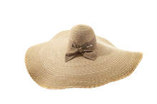 Carica l'immagine nel visualizzatore di Gallery, grande cappello estivo con la tesa larga in paglia naturale per le occasioni