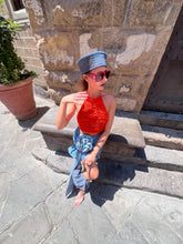 Carica l'immagine nel visualizzatore di Gallery, Denim Sailor Hat
