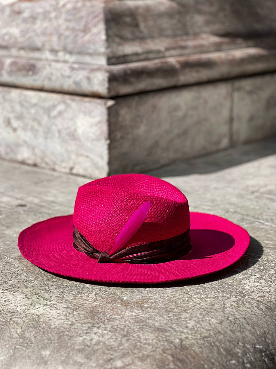 boho hat velvet fuxia invernale cappello rosa ely b hats